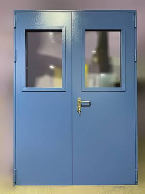 Двупольная дверь с окнами