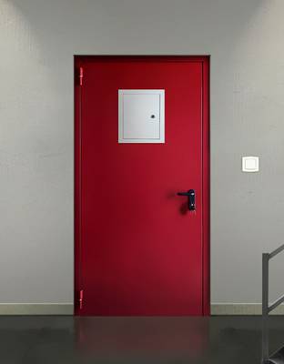 Красная огнестойкая дверь