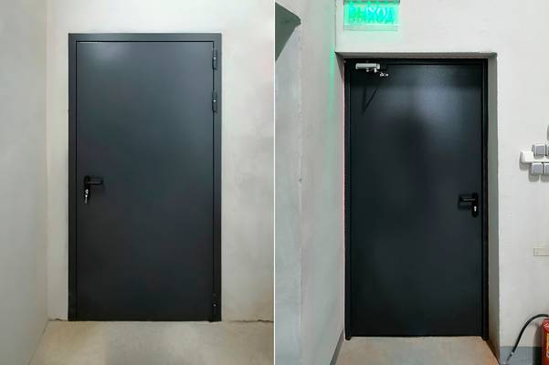 Однопольная дверь на запасном выходе (носочная фабрика) Однопольная дверь на запасном выходе (носочная фабрика)