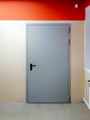 Одностворчатая дверь серого цвета Одностворчатая дверь серого цвета