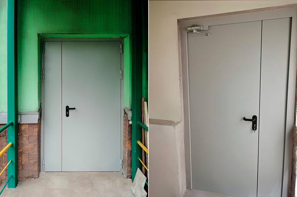 Полуторная дверь в зоне приема («Пятёрочка», г. Балашиха) Полуторная дверь в зоне приема («Пятёрочка», г. Балашиха)