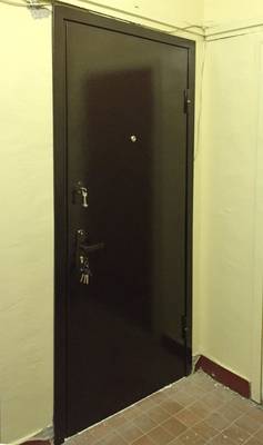 Техническая дверь черного цвета Техническая дверь черного цвета